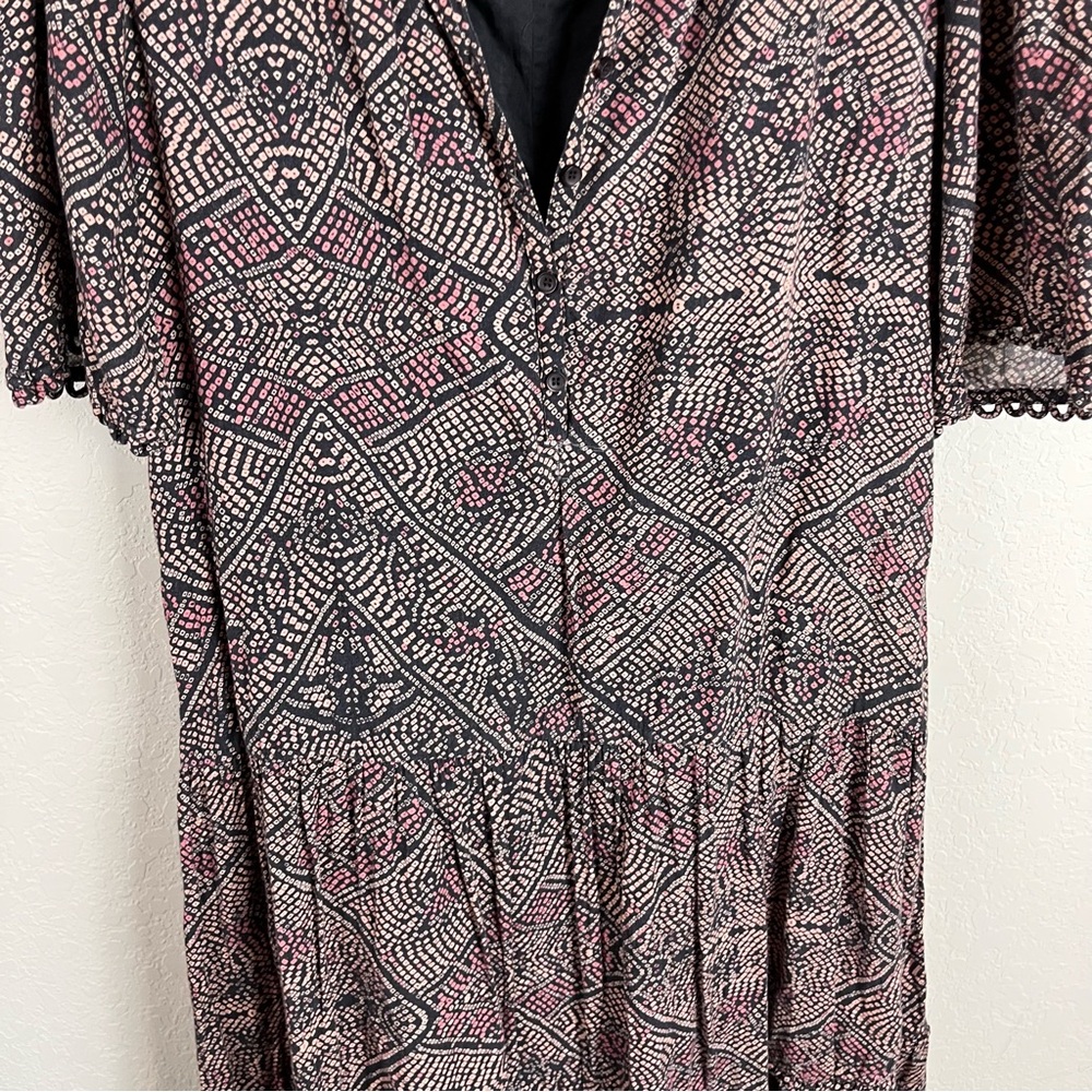 Apiece Apart Alta Maxi Dress Print Cotton Scalloped - Picture 4 of 11